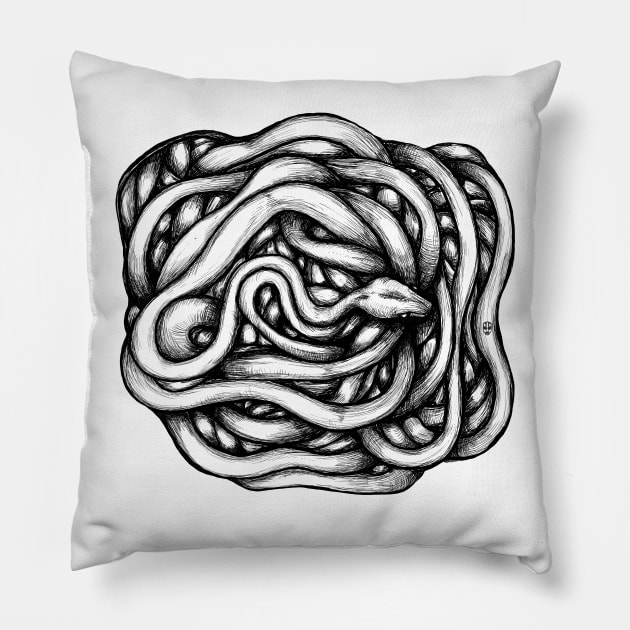 Infinite Snake Pillow by fakeface