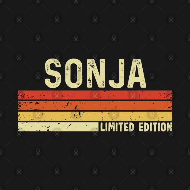 Sonja Name Vintage Retro Limited Edition Gift by CoolDesignsDz