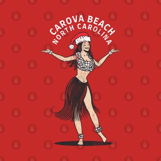 Carova, NC Christmas Vacationing Holiday Hula Girl by Contentarama
