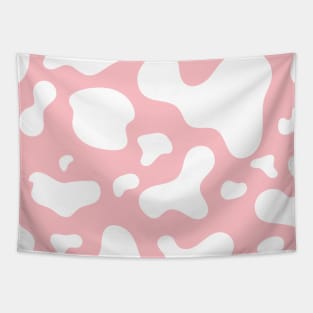 Pink Cow Print Tapestry