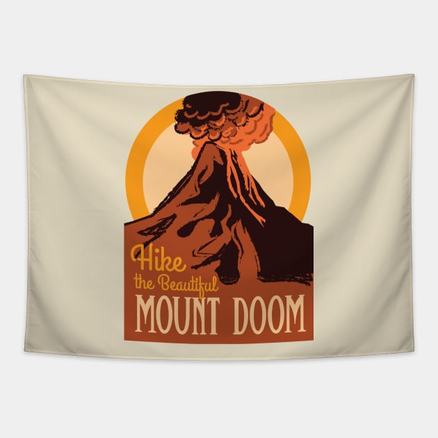 Hike the Beautiful Mount Doom • Lord of the Rings • National Parks Tapestry by FalconArt