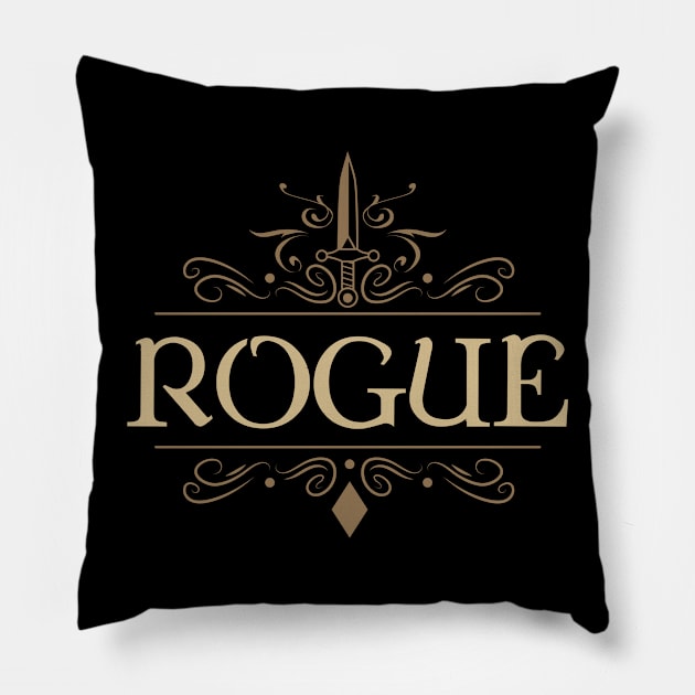 Rogue Character Class Tabletop RPG Pillow by dungeonarsenal