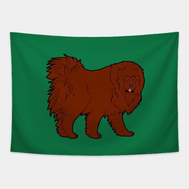 Tibetan Mastiff Tapestry by Adastumae