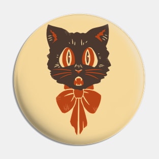 Halloween Scaredy Cat Vintage Inspired Pin