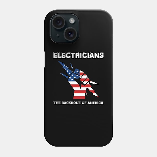 Electrician Gift Electrical Retirement Journeyman Foreman Apprentice Union Worker Phone Case by Shirtsurf