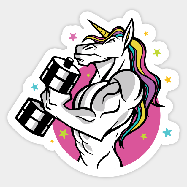 Muscular Unicorn - Funny design - Unicorn Funny Design - Sticker | TeePublic Muscular Unicorn - Funny design - Unicorn Funny Design - Sticker | TeePublic