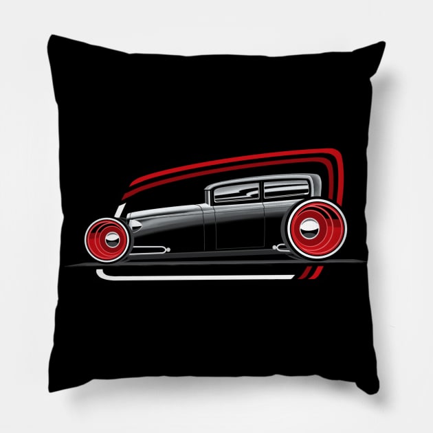 Scarab Motorsports Rat Rod Logo Pillow by ScarabMotorsports