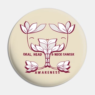 Oral, Head and Neck Cancer Awareness Pin