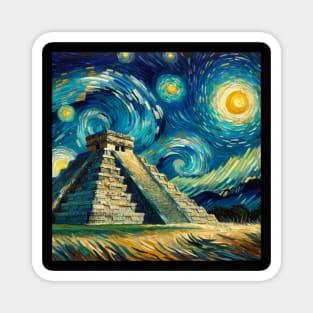 Chichen Itza Starry Night - Beautiful Iconic Places Magnet