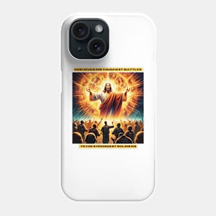 God gives his toughest battles to his strongest soldiers Phone Case
