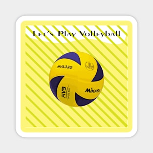 Let's Play Volleyball Magnet