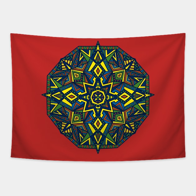 Mandala ornament tribal Tapestry by Mako Design 