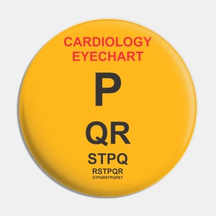 Cardiology Eyechart Pin