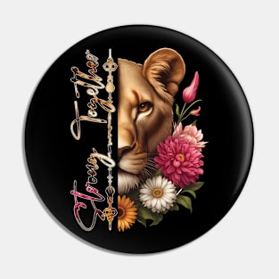 Lion Couple Matching Pin