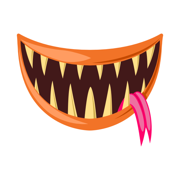 Funny Monster Mouth Coronavirus For Masks by andreperez87