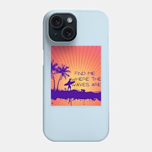 Summer Surf and Waves Phone Case