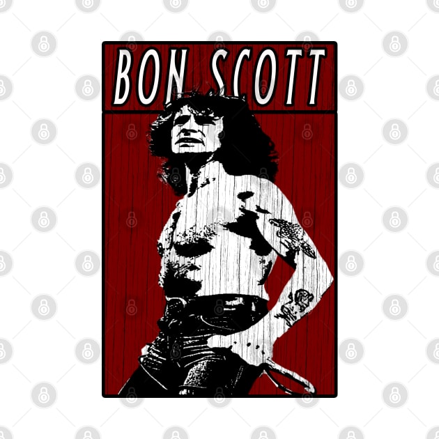 Vintage Retro Bon Scott by Projectup