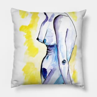 Naked woman body art Pillow