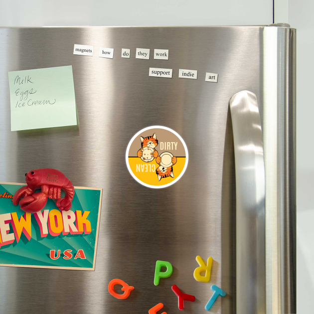 Dishwasher Magnet Tiger Cat by Sue Cervenka