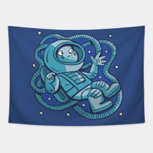 baby cosmonaut looks to the future Tapestry