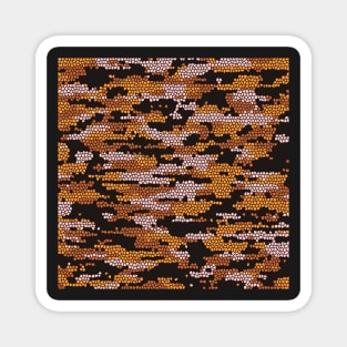 Camo Pattern - Orange Wheat Magnet