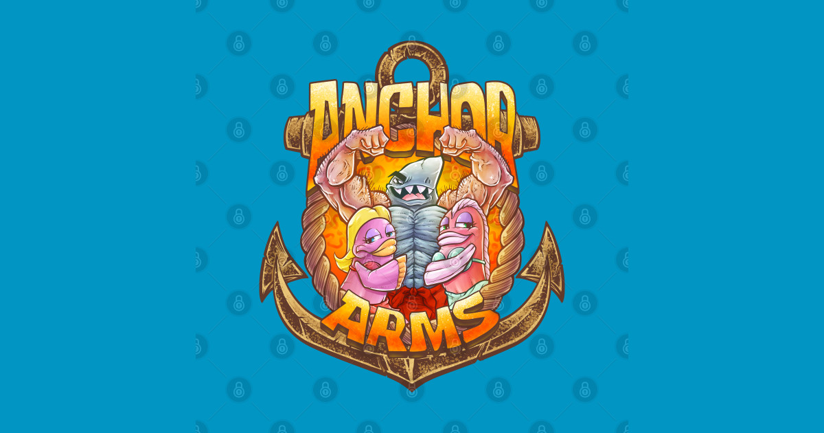 Anchor Arms Spongebob TShirt TeePublic