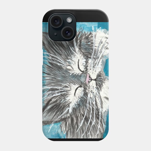 Fluffy kitten cat Phone Case by SamsArtworks