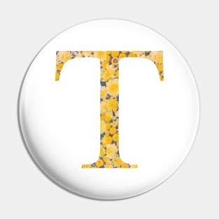 Tau Sorority Sunflower Sticker Pin