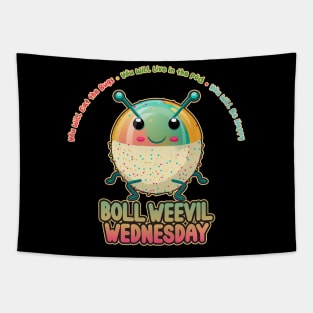 Boll Weevil Wednesday Kawaii Bug Buffet Tapestry