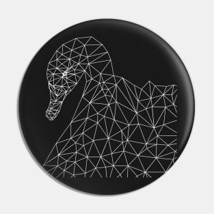 Geometric Black Swan Outline Pin