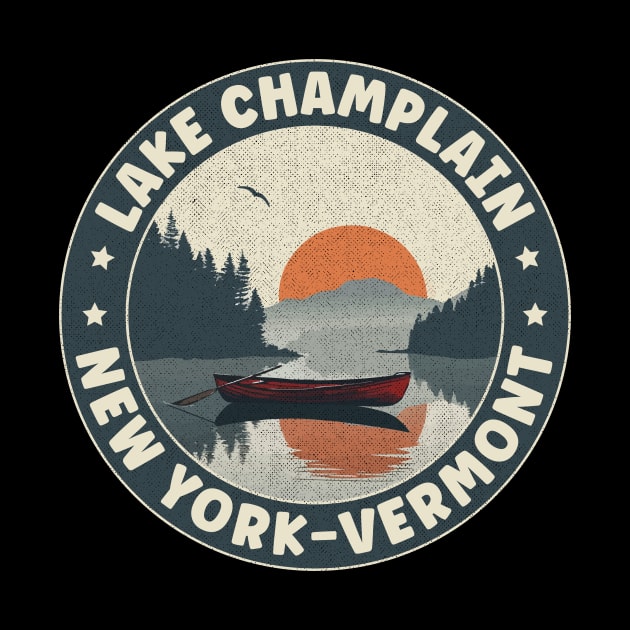Lake Champlain New York-Vermont Sunset by turtlestart