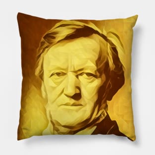 Richard Wagner Golden Portrait | Richard Wagner Artwork 8 Pillow