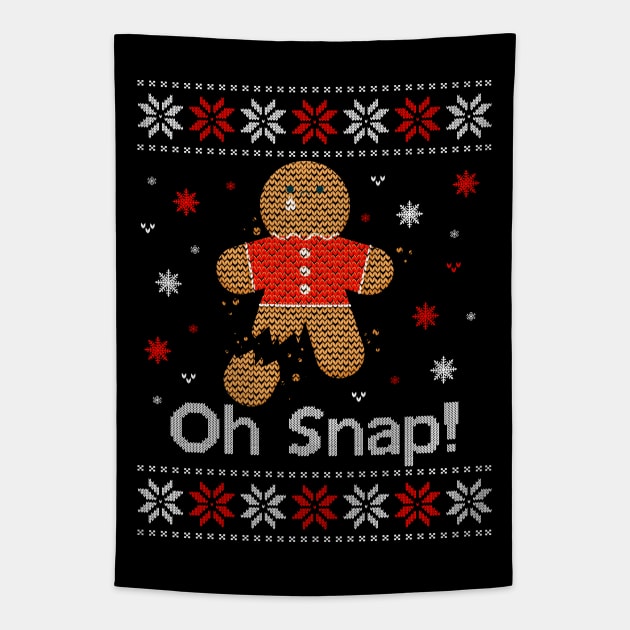 Oh Snap gingerbread man Tapestry by MZeeDesigns