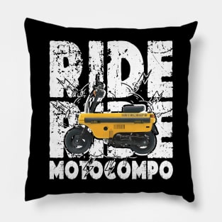 Retro - cool 1980's folding motorcycle Pillow