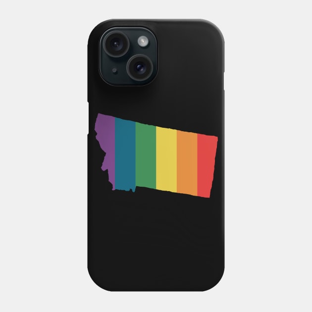 Montana State Rainbow Phone Case by n23tees