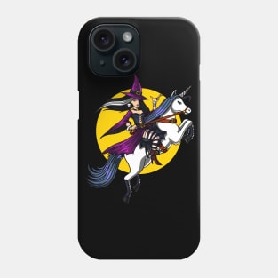 Witch Riding A Unicorn Phone Case