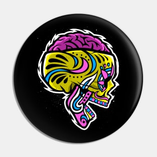 Sugar crazy Skull Pin