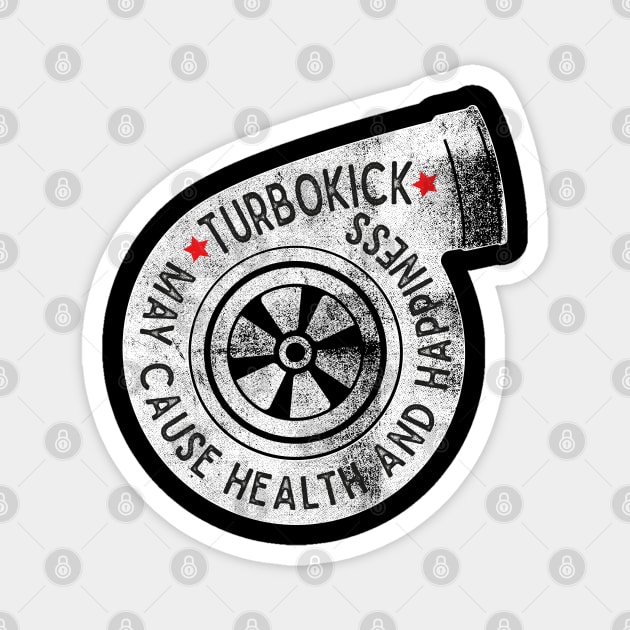 Turbokick Warning Magnet by cowyark rubbark