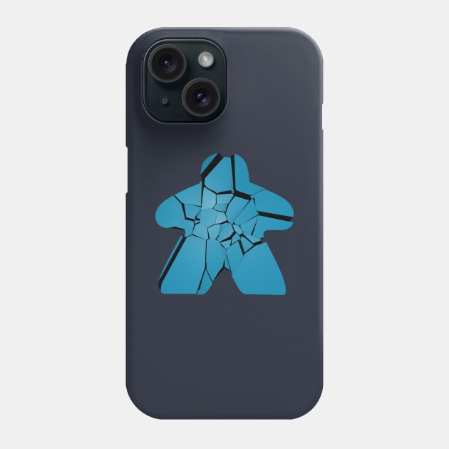 The Broken Meeple (blue) Phone Case by TONYSTUFF