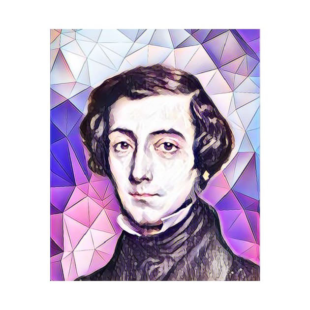 Alexis de Tocqueville Pink Portrait | Alexis de Tocqueville Artwork 8 by JustLit