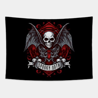 Spooky Goth, skull with wings Gothic style Tapestry