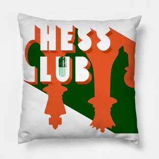 Chess Club Pill Logo Pillow