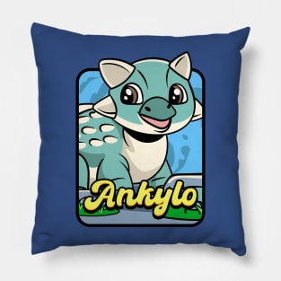 Cute Ankylosaurus Dino Cartoon Pillow