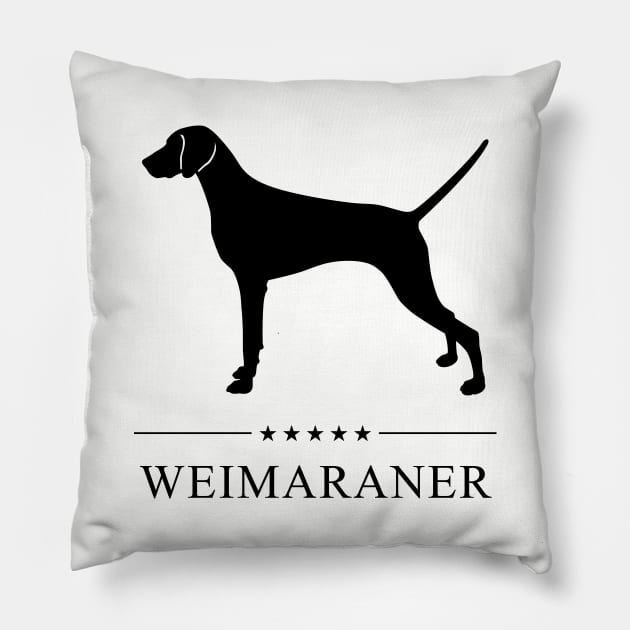 Weimaraner Black Silhouette Pillow by millersye