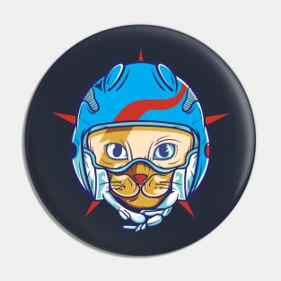 Cat in Blue Mask Pin