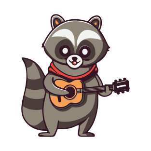 Raccoon Guitar Player T-Shirt