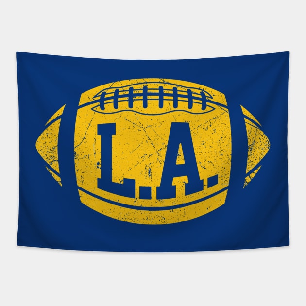 LA Retro Football - Blue Tapestry by KFig21