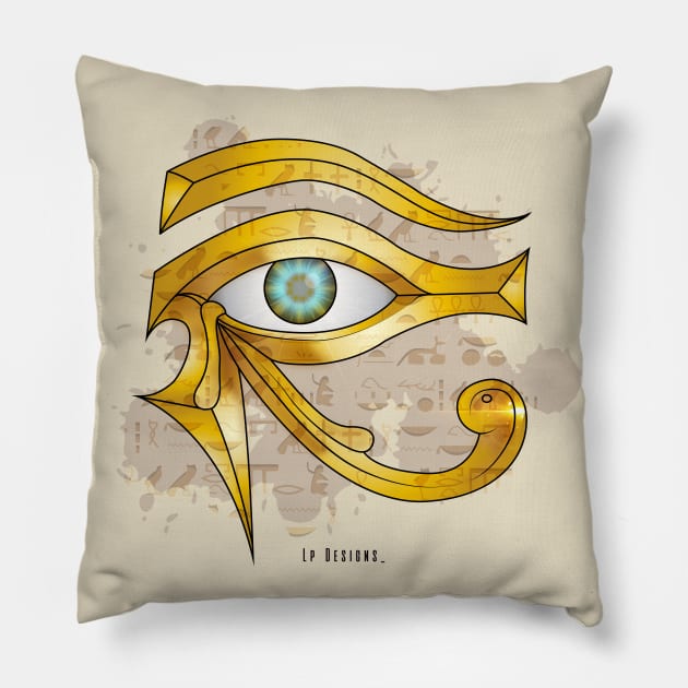 Eyes Of Anubis Pillow by LpDesigns_