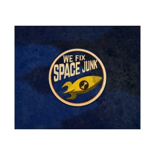 We Fix Space Junk (round logo with background) T-Shirt