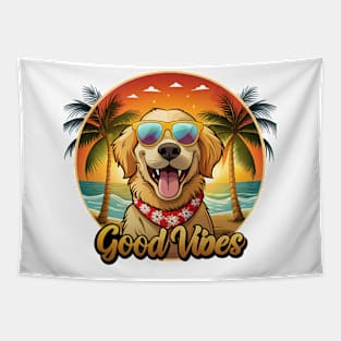 Good Vibes Retrieve dog Tapestry